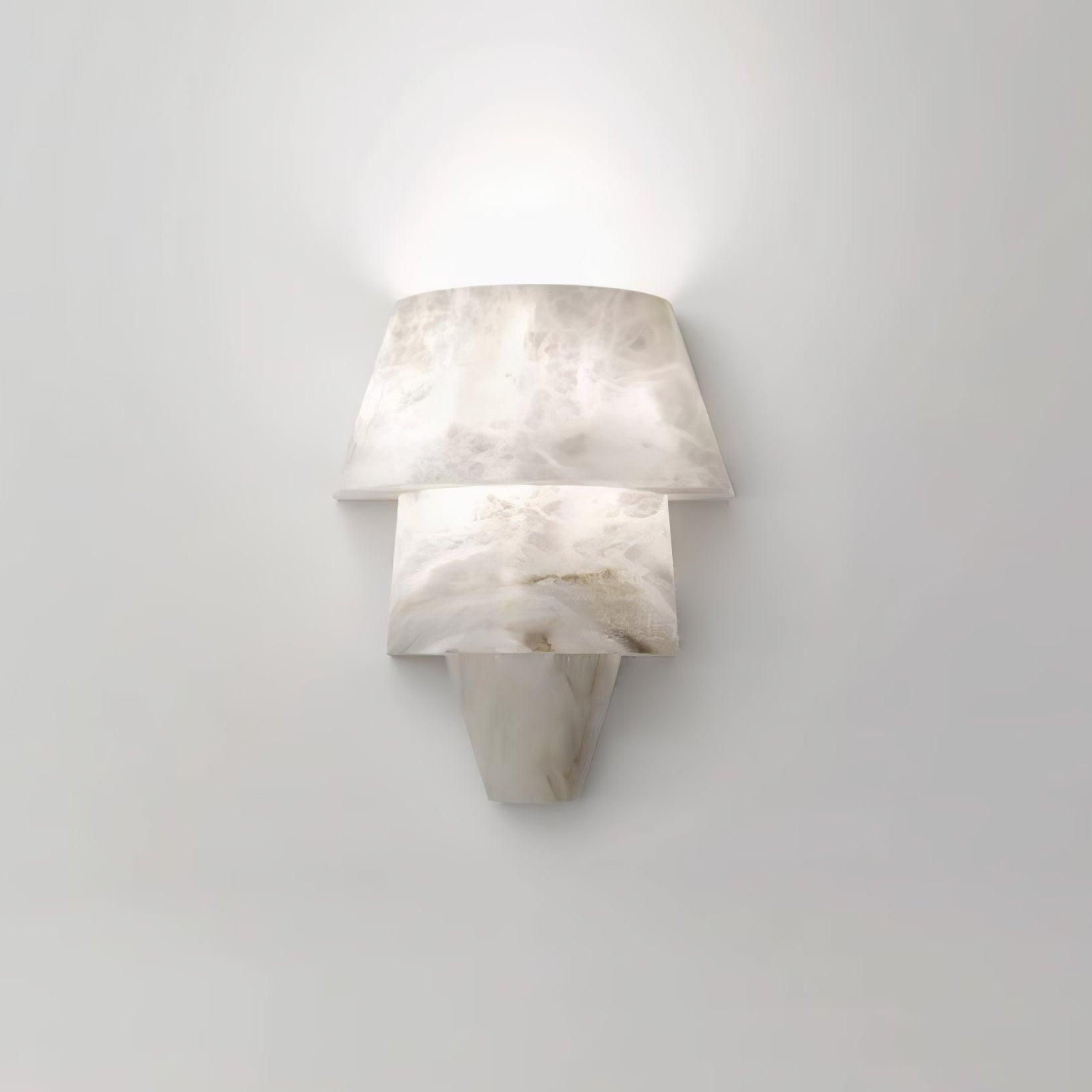 Modern Geometric Alabaster Sconce Wall Light LED Indoor Uplight Bracket Fixture