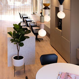 Modern Geometric Building Blocks Hanging Pendant Light with Wood and Metal Accents