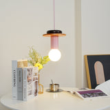 Modern Geometric Building Blocks Hanging Pendant Light with Wood and Metal Accents