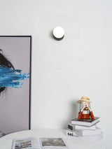 Modern Geometric Concrete and Glass Wall Sconce Set of 2 for Indoor Lighting