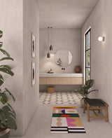 Modern Geometric Concrete and Glass Wall Sconce Set of 2 for Indoor Lighting