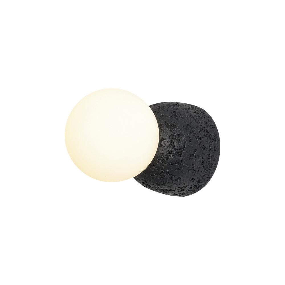Modern Geometric Concrete and Glass Wall Sconce Set of 2 for Indoor Lighting