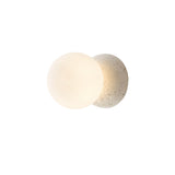 Modern Geometric Concrete and Glass Wall Sconce Set of 2 for Indoor Lighting