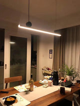 Modern Geometric Crown Pendant Light Polished Brass LED Linear Suspension Lamp