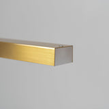 Modern Geometric Crown Pendant Light Polished Brass LED Linear Suspension Lamp