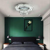 Modern Geometric Crystal LED Flush Mount Ceiling Light in Gold or Silver Finish