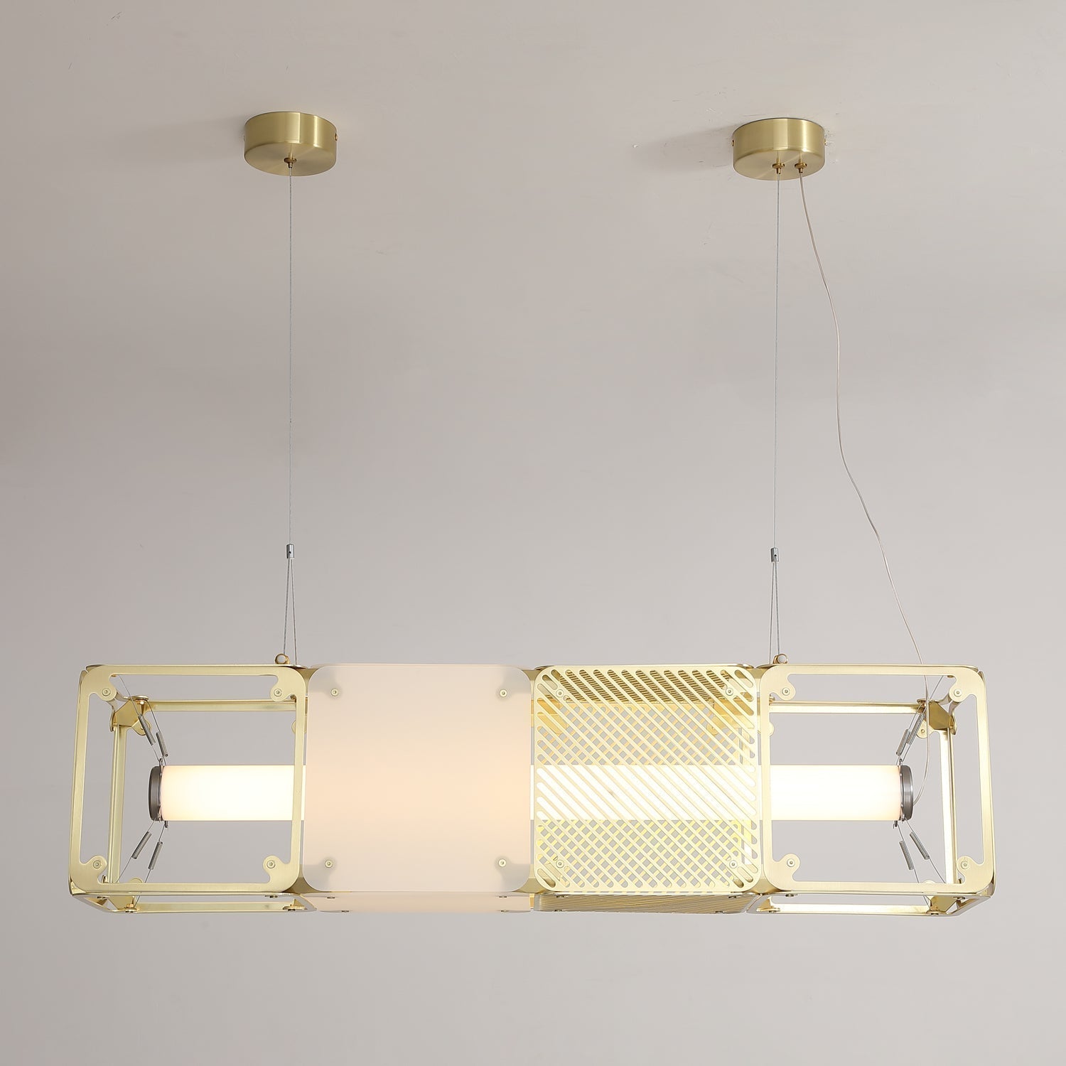 Modern Geometric Cube Modular Pendant Light Adjustable LED Ceiling Hanging Fixture