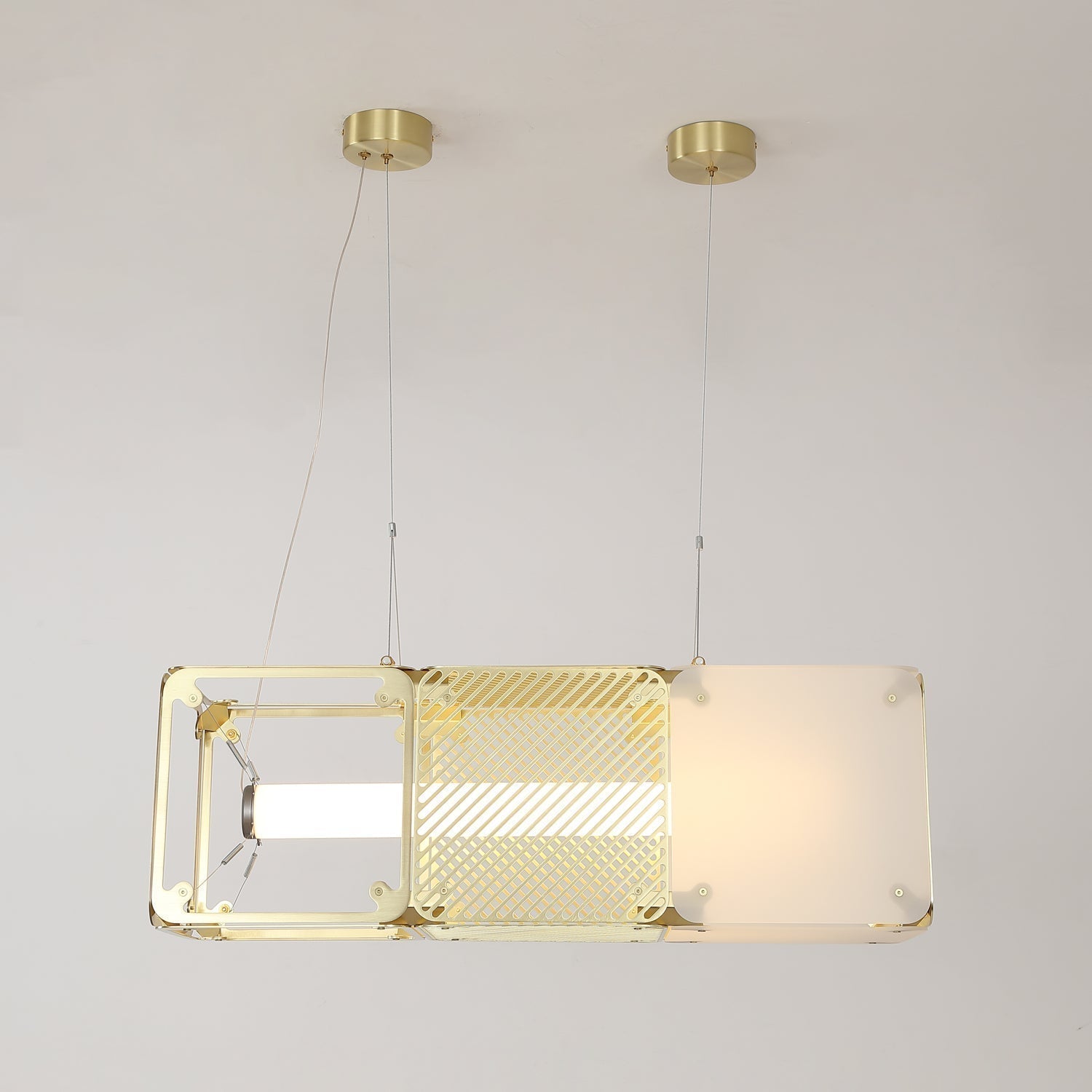 Modern Geometric Cube Modular Pendant Light Adjustable LED Ceiling Hanging Fixture
