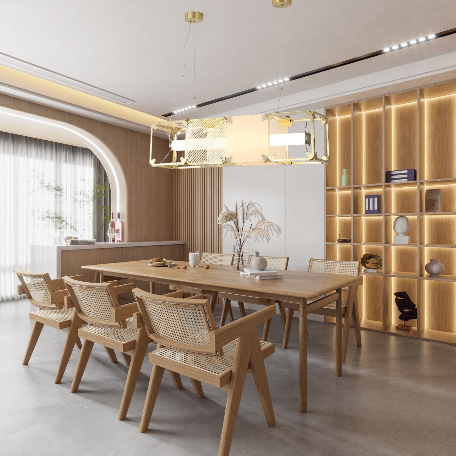 Modern Geometric Cube Modular Pendant Light Adjustable LED Ceiling Hanging Fixture