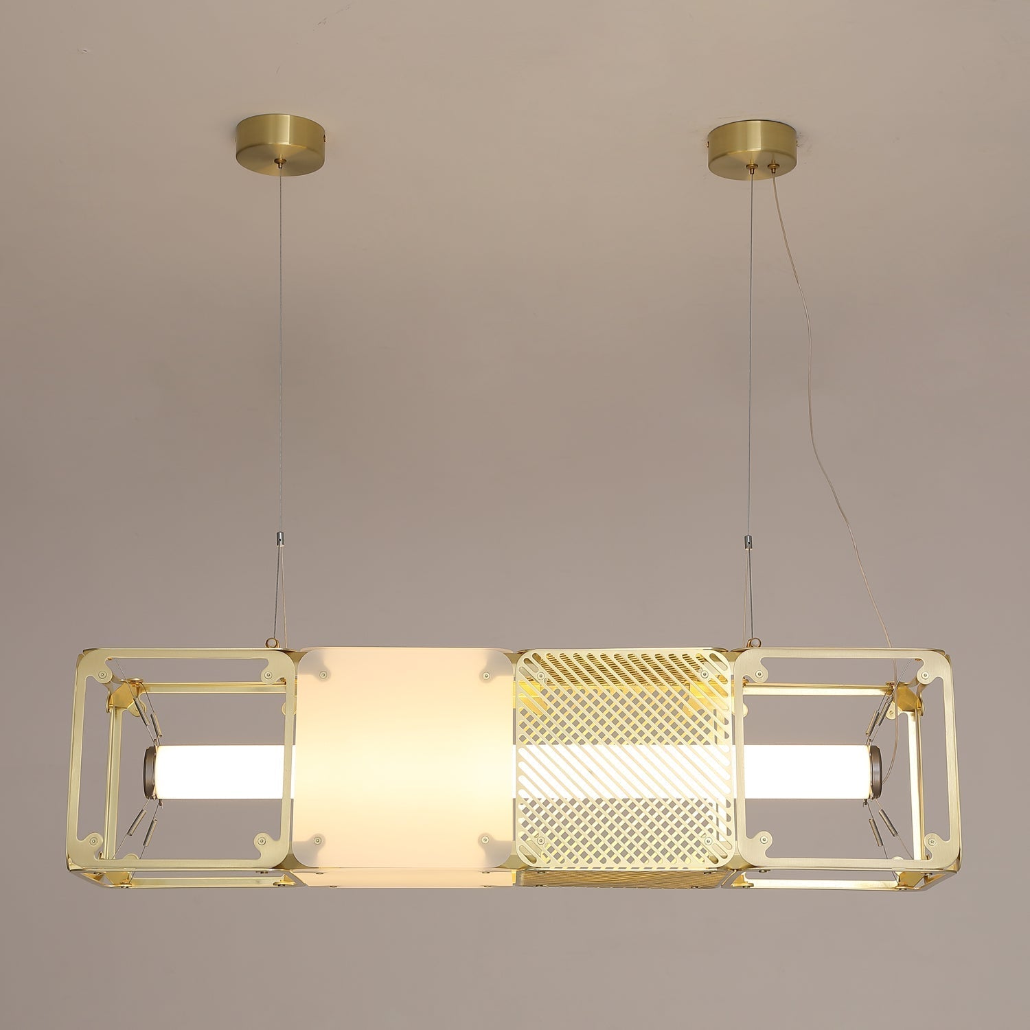 Modern Geometric Cube Modular Pendant Light Adjustable LED Ceiling Hanging Fixture