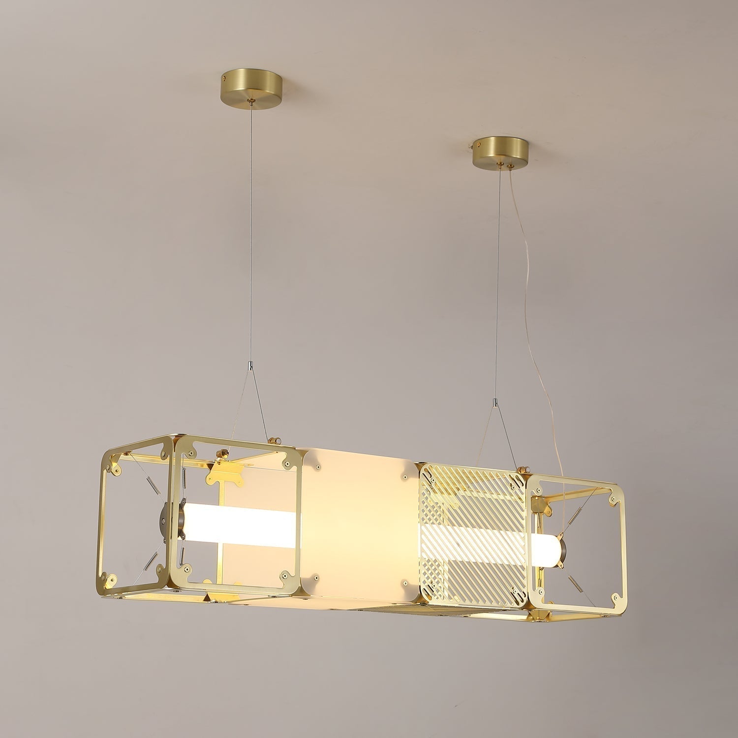 Modern Geometric Cube Modular Pendant Light Adjustable LED Ceiling Hanging Fixture