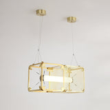 Modern Geometric Cube Modular Pendant Light Adjustable LED Ceiling Hanging Fixture