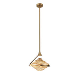 Modern Geometric Diamond Crystal LED Pendant Light Adjustable Ceiling Fixture for Dining Room