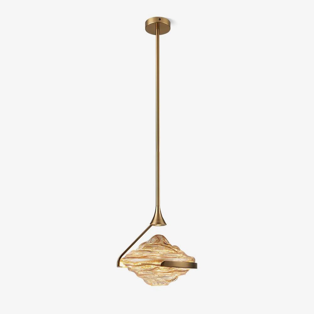 Modern Geometric Diamond Crystal LED Pendant Light Adjustable Ceiling Fixture for Dining Room
