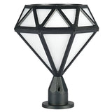Modern Geometric Diamond LED Outdoor Post Lights Waterproof Aluminum Fence Cap Pillar Lantern