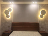 Modern Geometric Disc LED Wall Sconce Minimalist Circular Indirect Lighting Fixture
