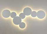 Modern Geometric Disc LED Wall Sconce Minimalist Circular Indirect Lighting Fixture