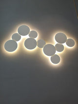 Modern Geometric Disc LED Wall Sconce Minimalist Circular Indirect Lighting Fixture