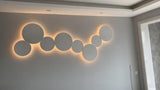 Modern Geometric Disc LED Wall Sconce Minimalist Circular Indirect Lighting Fixture