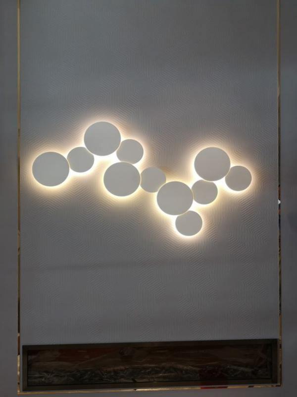 Modern Geometric Disc LED Wall Sconce Minimalist Circular Indirect Lighting Fixture