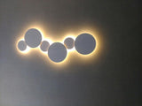 Modern Geometric Disc LED Wall Sconce Minimalist Circular Indirect Lighting Fixture