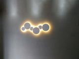 Modern Geometric Disc LED Wall Sconce Minimalist Circular Indirect Lighting Fixture