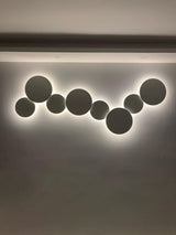 Modern Geometric Disc LED Wall Sconce Minimalist Circular Indirect Lighting Fixture