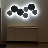 Modern Geometric Disc LED Wall Sconce Minimalist Circular Indirect Lighting Fixture