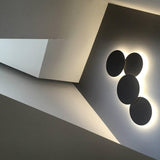 Modern Geometric Disc LED Wall Sconce Minimalist Circular Indirect Lighting Fixture