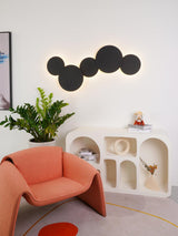 Modern Geometric Disc LED Wall Sconce Minimalist Circular Indirect Lighting Fixture