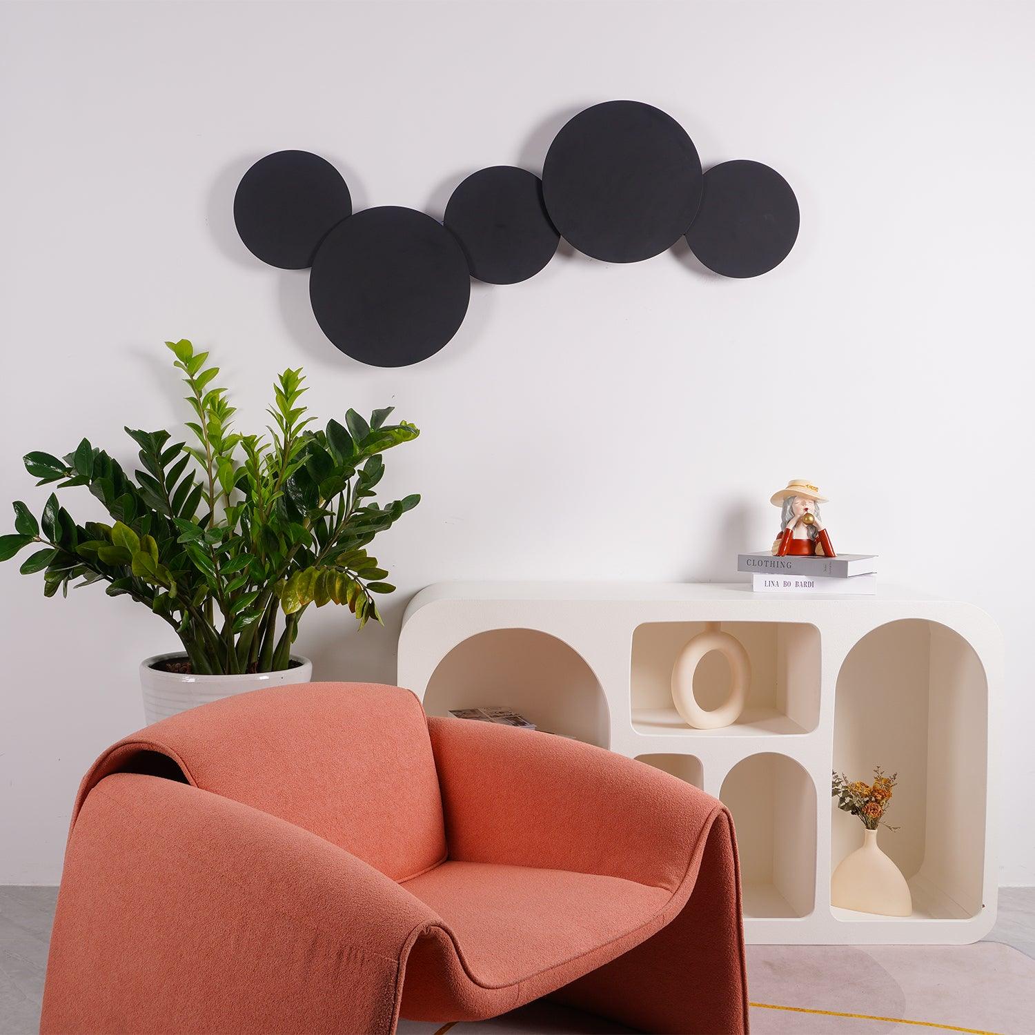 Modern Geometric Disc LED Wall Sconce Minimalist Circular Indirect Lighting Fixture
