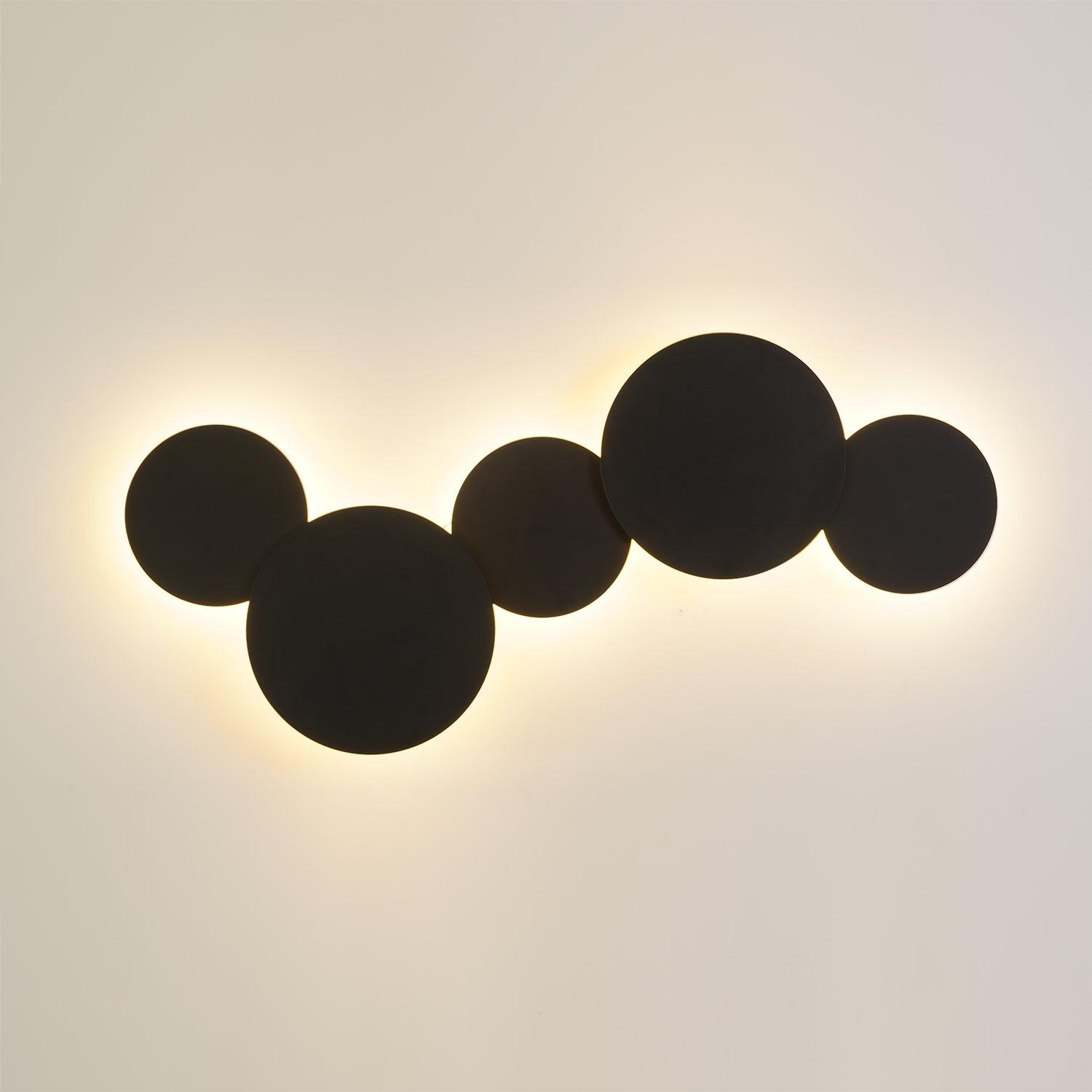 Modern Geometric Disc LED Wall Sconce Minimalist Circular Indirect Lighting Fixture