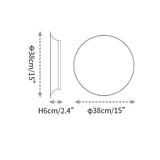 Modern Geometric Disc LED Wall Sconce Minimalist Circular Indirect Lighting Fixture