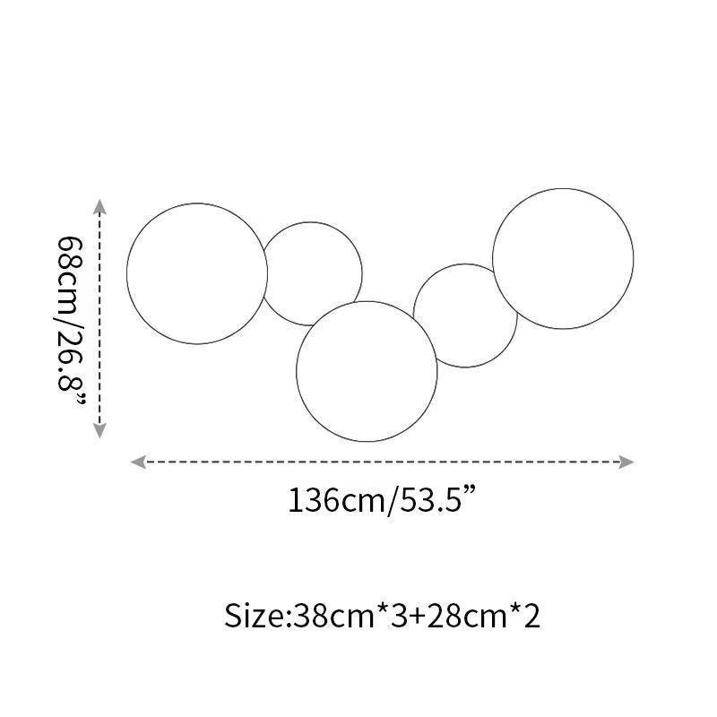 Modern Geometric Disc LED Wall Sconce Minimalist Circular Indirect Lighting Fixture