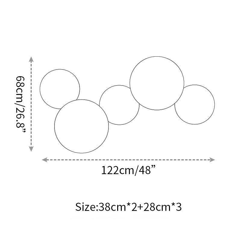 Modern Geometric Disc LED Wall Sconce Minimalist Circular Indirect Lighting Fixture