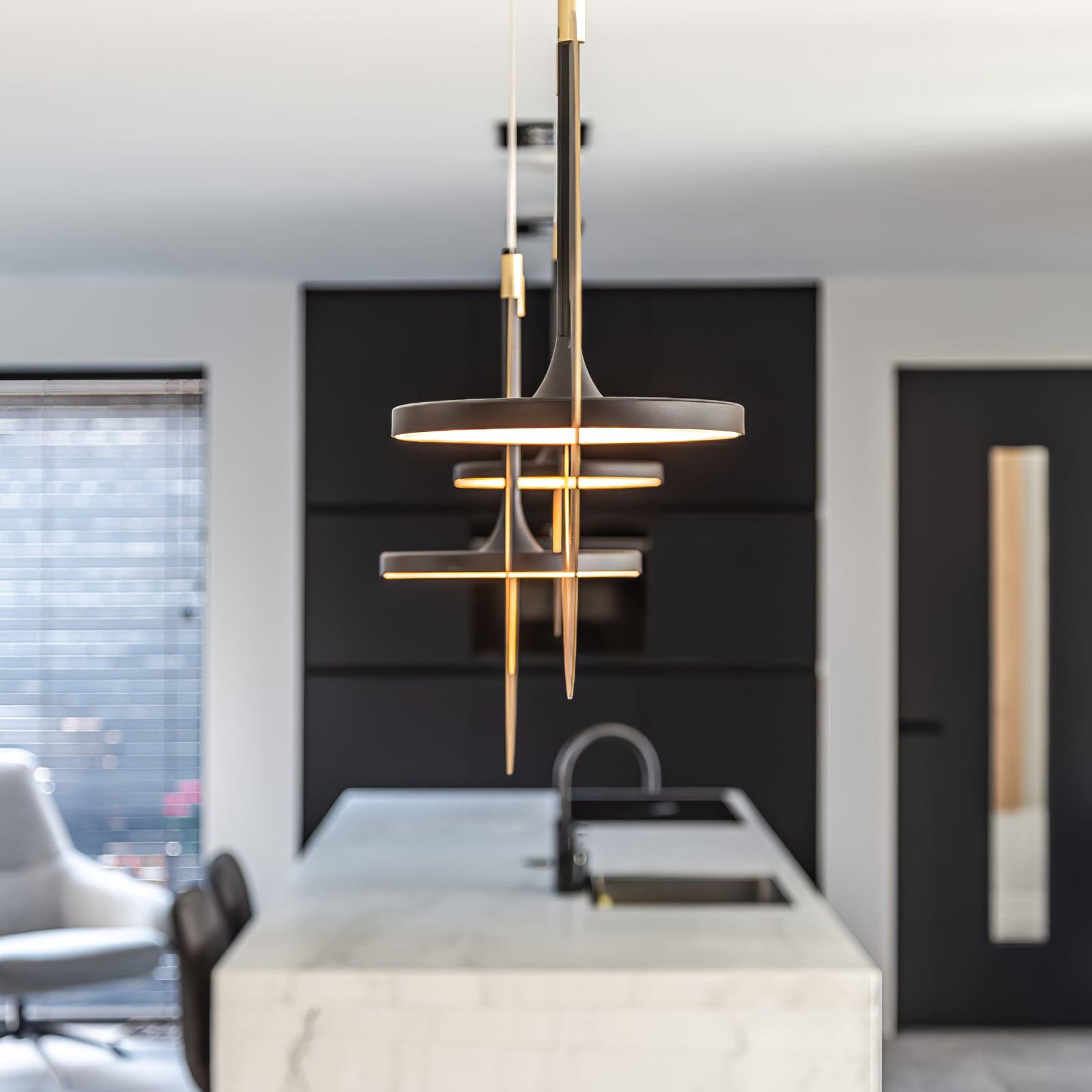 Modern Geometric Eye In The Sky LED Pendant Light for Contemporary Interior Lighting