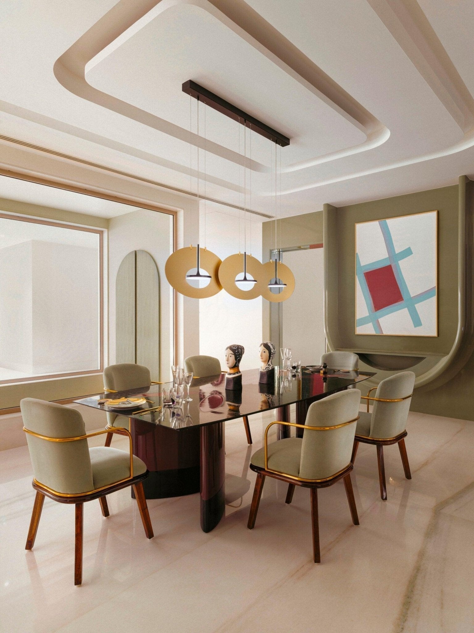 Modern Geometric Eye In The Sky LED Pendant Light for Contemporary Interior Lighting