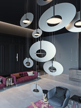 Modern Geometric Eye In The Sky LED Pendant Light for Contemporary Interior Lighting
