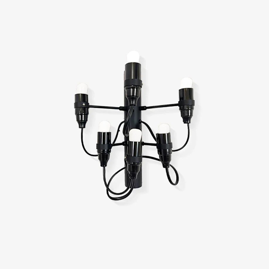 Modern Geometric Fruit Bracket Wall Sconce Multi Arm Indoor Lighting in Matt Black Gold White