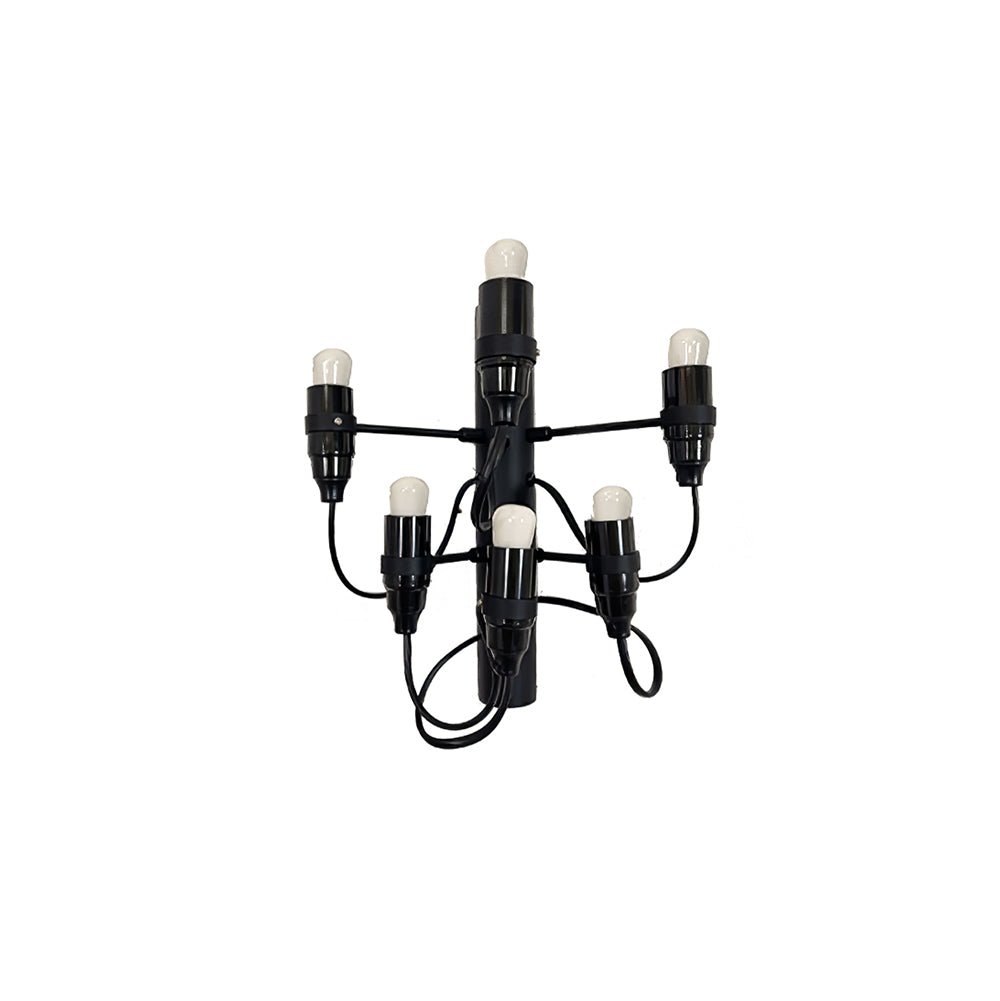 Modern Geometric Fruit Bracket Wall Sconce Multi Arm Indoor Lighting in Matt Black Gold White