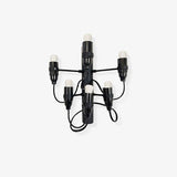 Modern Geometric Fruit Bracket Wall Sconce Multi Arm Indoor Lighting in Matt Black Gold White