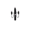 Modern Geometric Fruit Bracket Wall Sconce Multi Arm Indoor Lighting in Matt Black Gold White