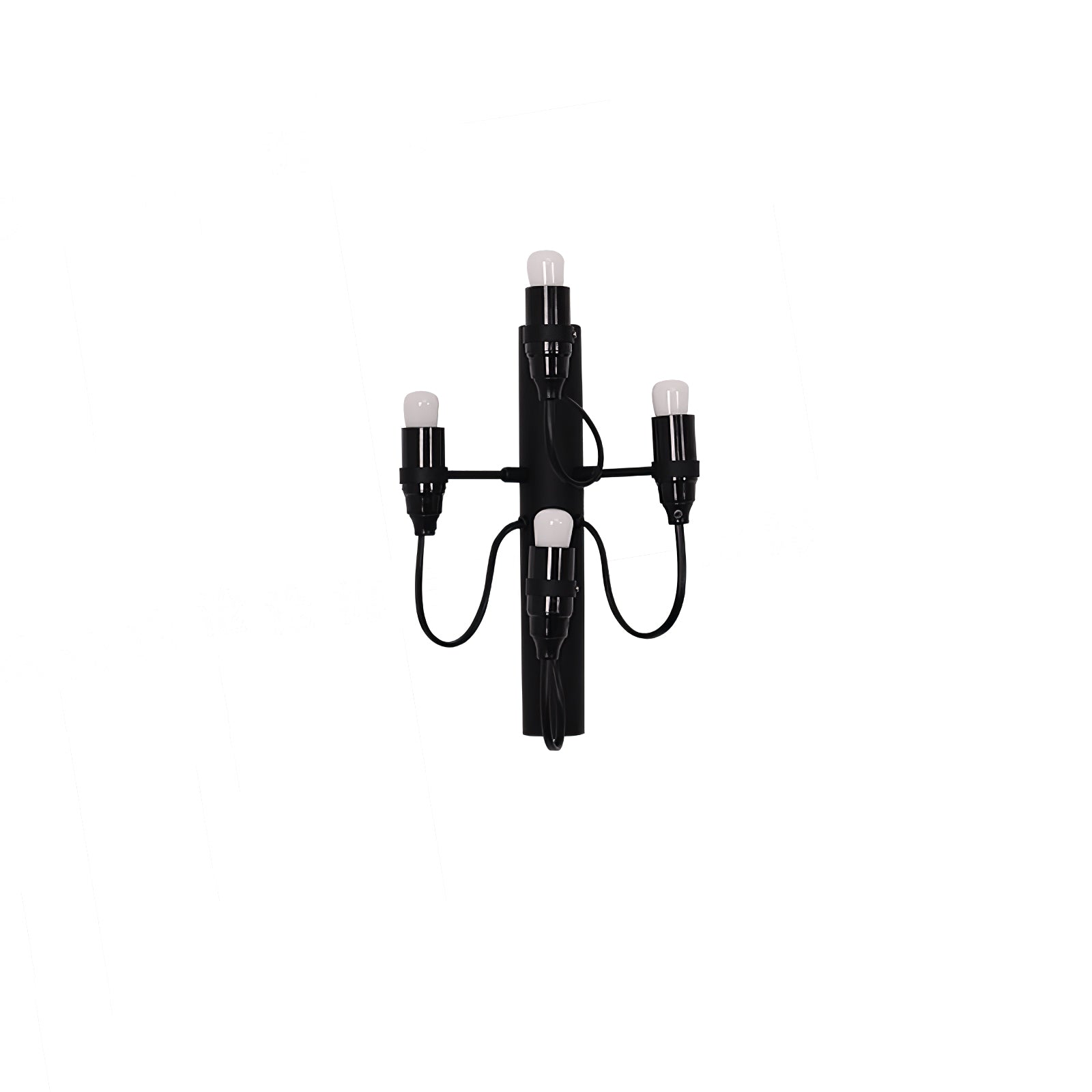Modern Geometric Fruit Bracket Wall Sconce Multi Arm Indoor Lighting in Matt Black Gold White
