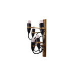 Modern Geometric Fruit Bracket Wall Sconce Multi Arm Indoor Lighting in Matt Black Gold White