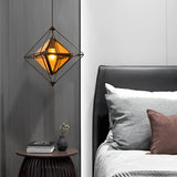 Modern Geometric Glass Pendant Light Minimalist Kitchen Island Chandelier for Dining Room