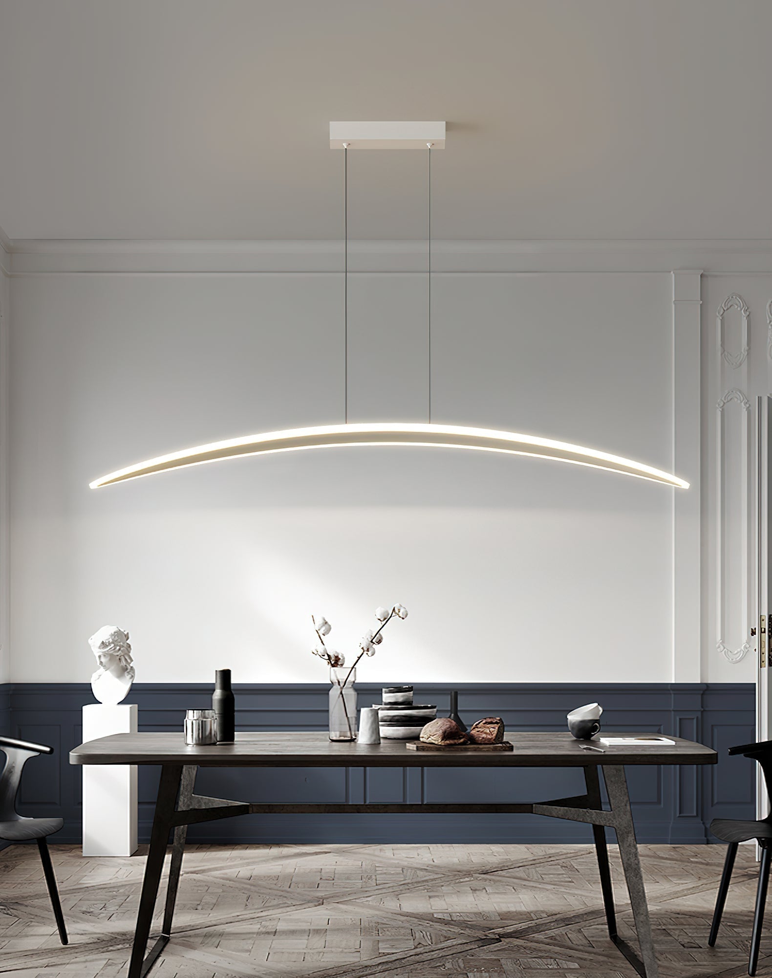 Modern Geometric Hyperbola LED Pendant Light with Adjustable Three Color Temperature