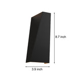 Modern Geometric Indoor LED Up and Down Wall Sconce Light Fixture in Black or White