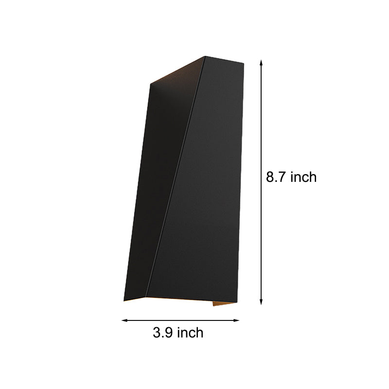 Modern Geometric Indoor LED Up and Down Wall Sconce Light Fixture in Black or White