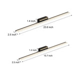 Modern Geometric LED Bathroom Vanity Light with 3 Color Temperature Dimming for Mirror