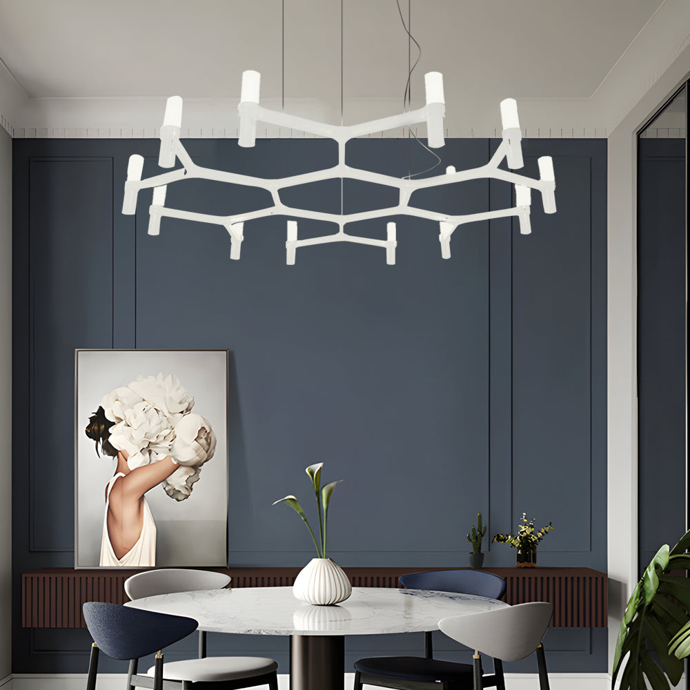 Modern Geometric LED Designer Pendant Light Nordic Special Shaped Aluminum Chandelier